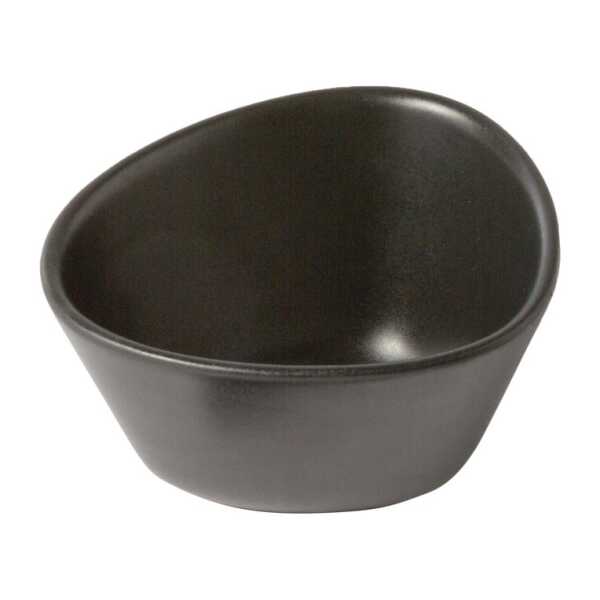 LIND DNA Curve Stoneware Schale S 10 x 11cm Black