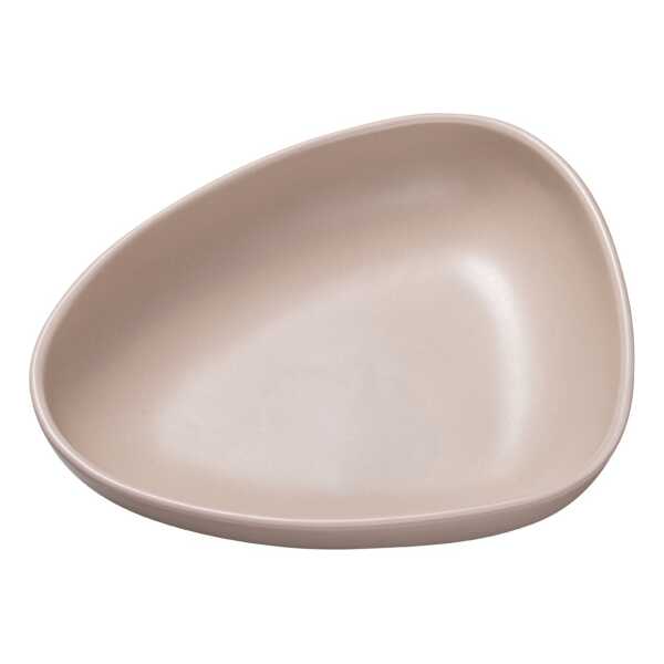 LIND DNA Curve Stoneware tiefer Teller 19 x 22cm Sand