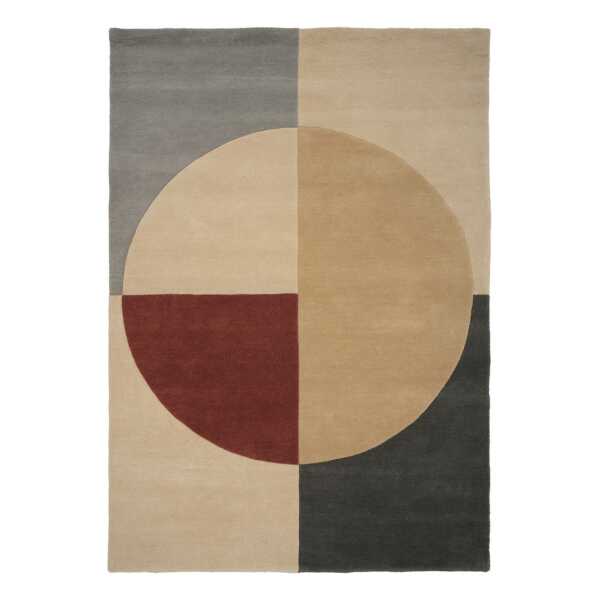 Linie Design Radiality Wollteppich Ruby, 170 x 240cm
