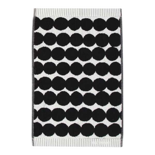 Marimekko Räsymatto Handtuch schwarz Gästehandtuch 30 x 50cm