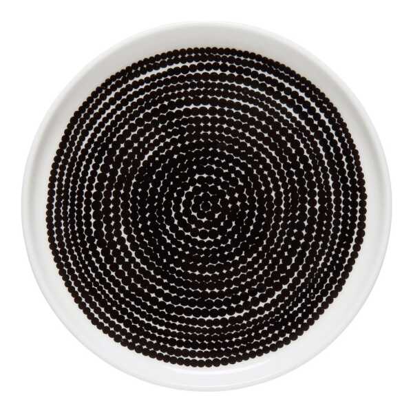 Marimekko Räsymatto Teller Ø 13,5 cm Schwarz-weiß