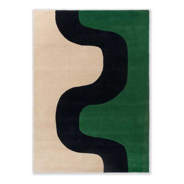 Marimekko Seirene Wollteppich Green, 200x280 cm