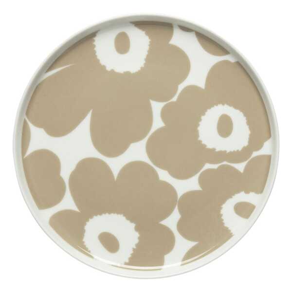 Marimekko Unikko Teller beige-weiß Ø20cm