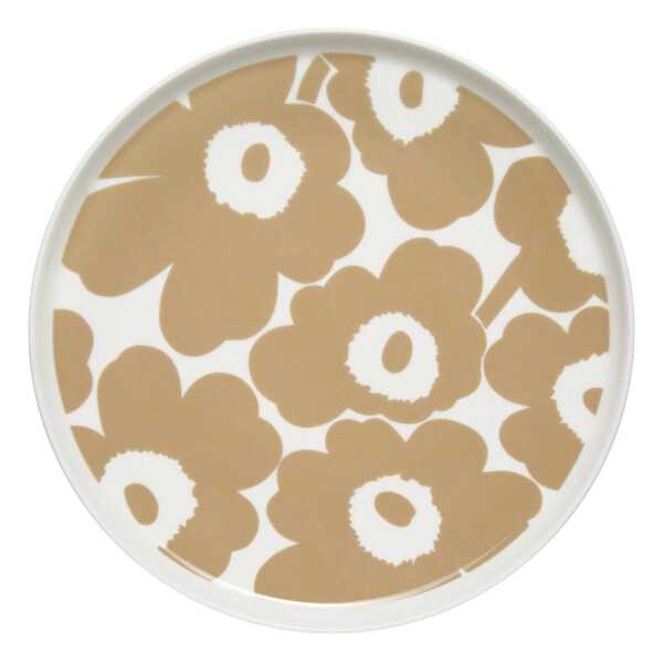 Marimekko Unikko Teller beige-weiß Ø25cm