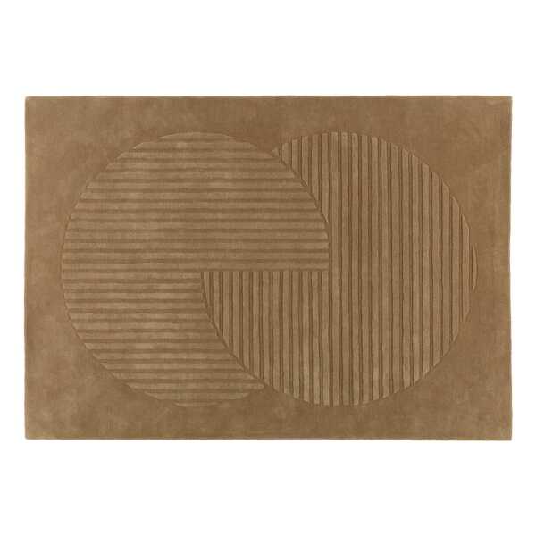 NJRD Levels Wollteppich circles beige 200 x 300cm
