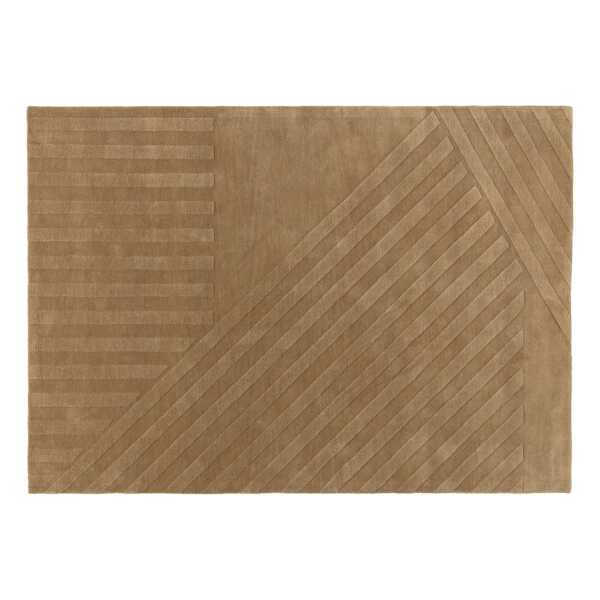 NJRD Levels Wollteppich stripes beige 170 x 240cm
