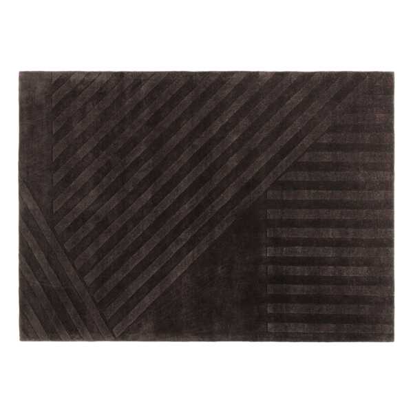 NJRD Levels Wollteppich stripes braun 200 x 300cm
