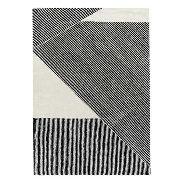 NJRD Stripes Wollteppich naturweiß 200 x 300cm