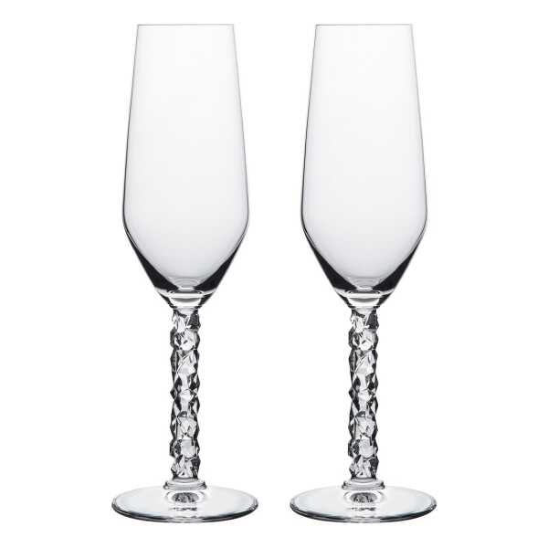 Orrefors Carat Champagnerglas 24cl 2er Pack Klar