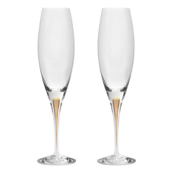 Orrefors Intermezzo Champagnerglas 26cl 2er Pack Gelbd