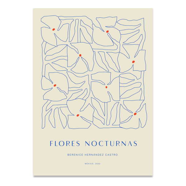 Paper Collective - Flores Nocturnas 01 Poster, 50 x 70 cm