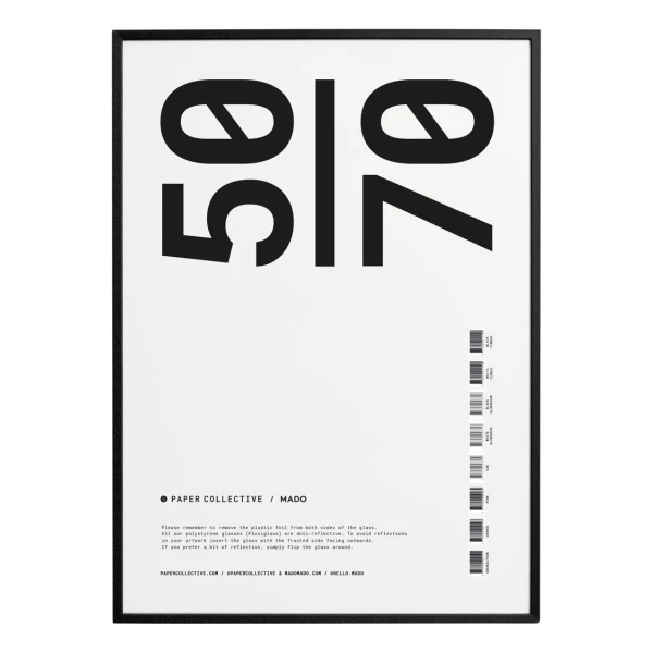 Paper Collective Paper Collective Bilderrahmen Plexiglas-Schwarz 50 x 70cm
