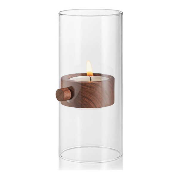 Philippi - Lift Teelichthalter XL, ⌀ 9 cm, Walnuss