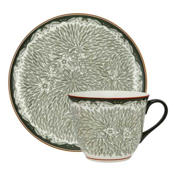 Rörstrand Ostindia Floris Tasse 40cl & Teller Ø20cm Grün