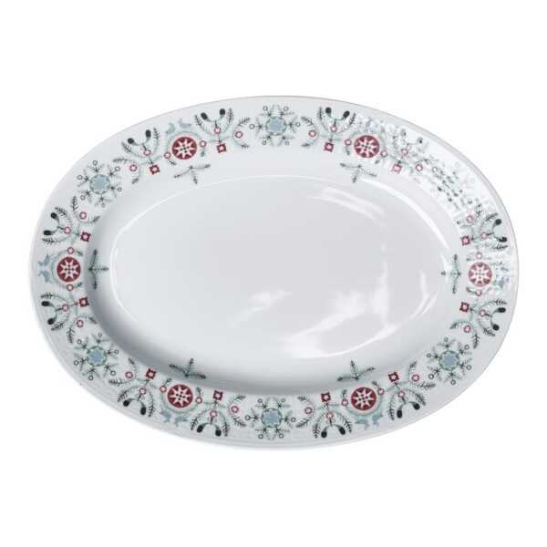 Rörstrand Swedish Grace Winter Teller oval Weiß