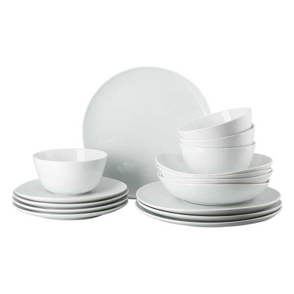 Rosenthal Junto Geschirr-Set weiß 16 Teile
