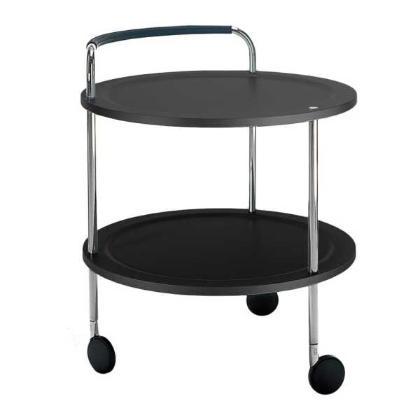 SMD Design Trolley Round basic Servierwagen Dunkelgrau, Chromgestell