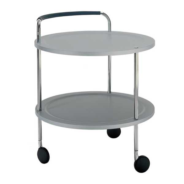 SMD Design Trolley Round basic Servierwagen Hellgrau, Chromgestell