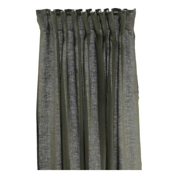 Scandi Living Serenity Gardine mit Multiband 129 x 250cm Forest green