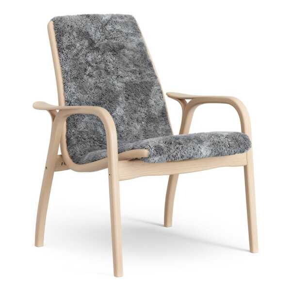 Swedese Laminett Sessel lackierte Buche/Schaffell Scandinavian Grey (grau)