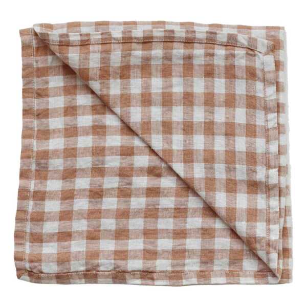 Tell Me More Gingham Kariertes Geschirrtuch 70 x 50 cm Biscuit