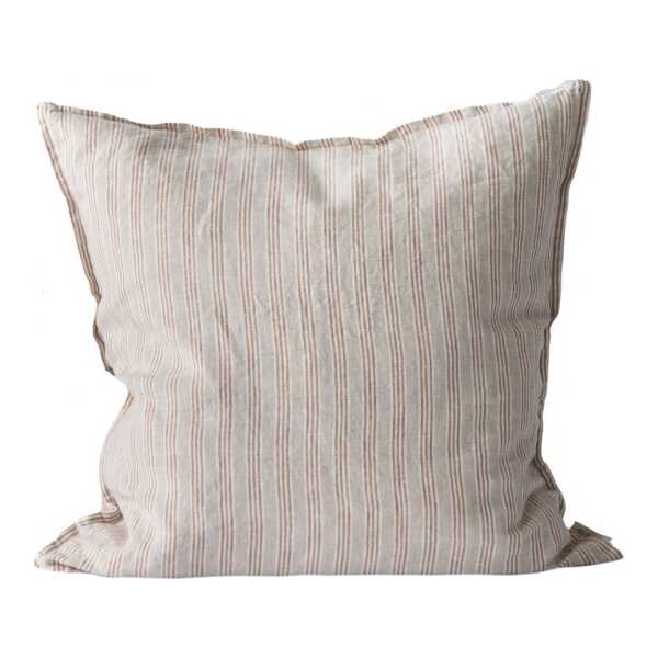 Tell Me More Washed linen Kissenbezug 50 x 50cm Hazelnut stripe