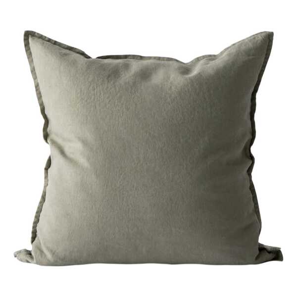 Tell Me More Washed linen Kissenbezug 50 x 50cm Olive