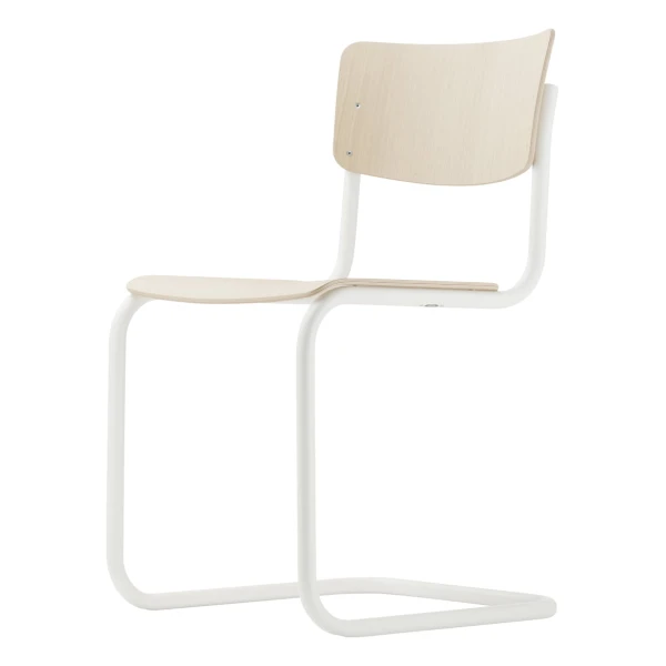 Thonet - S 43 Stuhl, weiß / Buche hell (TP 107)