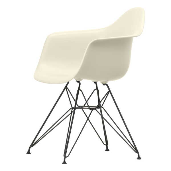 Vitra - Eames Plastic Armchair DAR RE, basic dark / kieselstein (Filzgleiter basic dark)