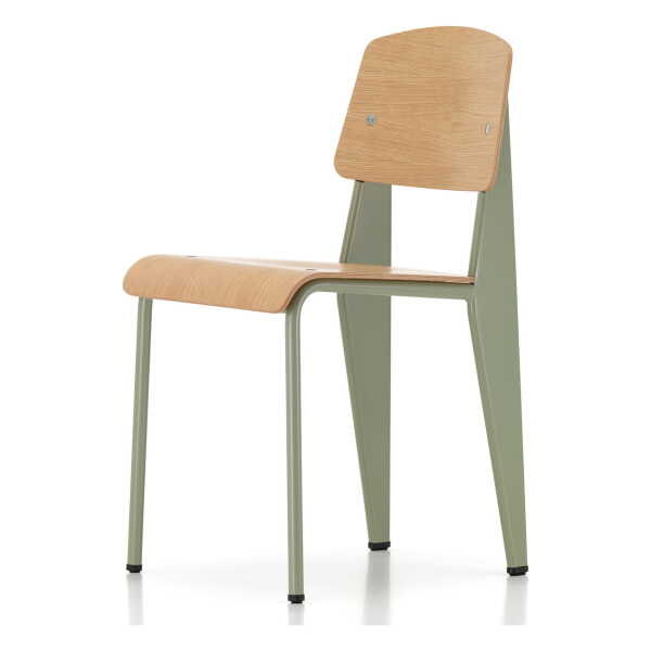 Vitra - Prouvé Standard Stuhl, Eiche natur / Gris Vermeer (Filzgleiter)