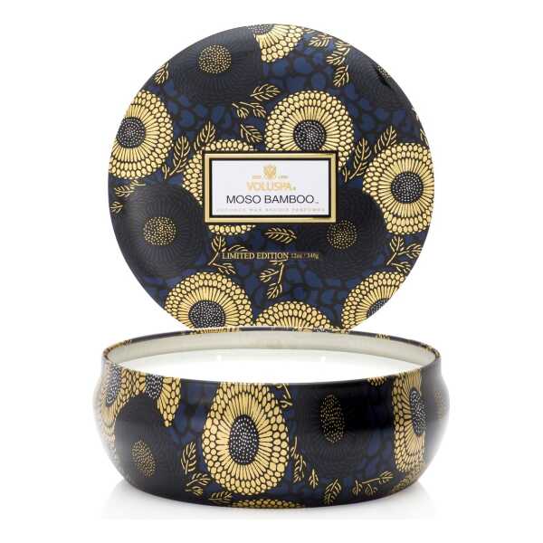 Voluspa 3-Docht Duftkerze in Dose 60h Moso Bamboo