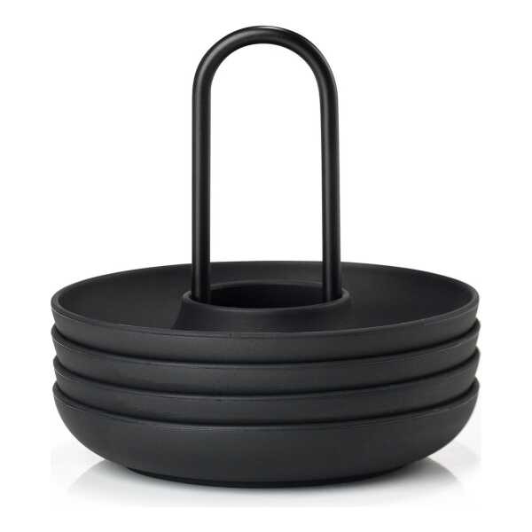 Zone Denmark Singles Eierbecher 4er Pack mit Halter Black