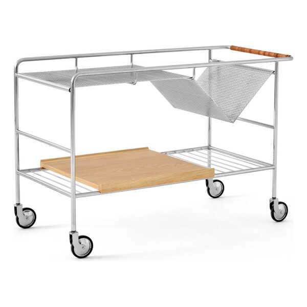 &Tradition - Alima NDS1 Servierwagen, Chrom / Eiche lackiert
