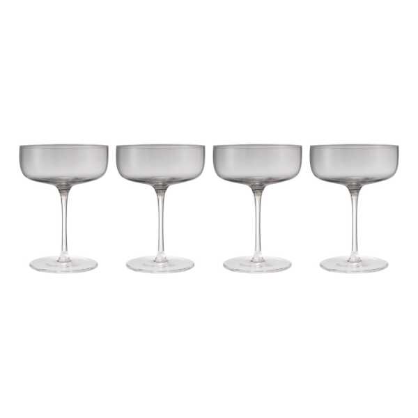 blomus Fuumi Champagnerglas Coupe 28 cl 4er-Pack Smoke-klar