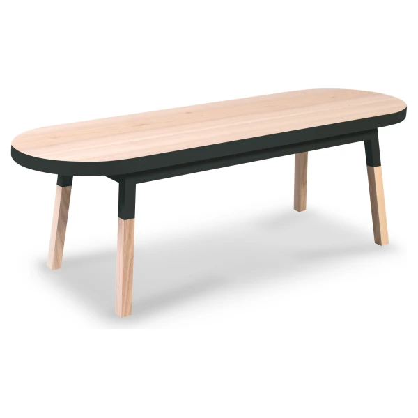 Couchtisch Bank aus massivem Eschenholz 140 cm, blau