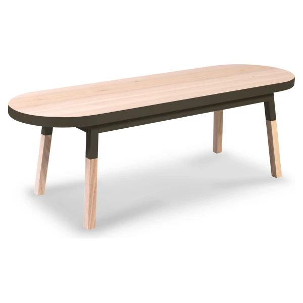 Couchtisch Bank aus massivem Eschenholz 140 cm, grau