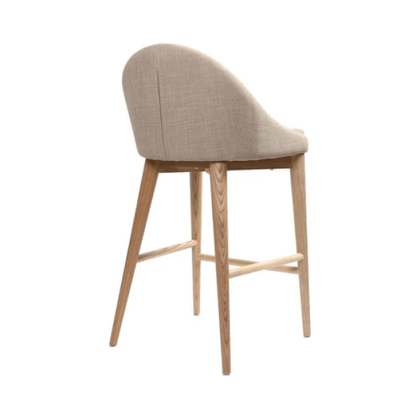 Design-Hochstuhl Holz Polyester Beige SHANA