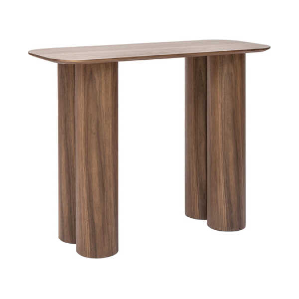 Design-Konsole aus dunklem Holz B100 cm FOLEEN