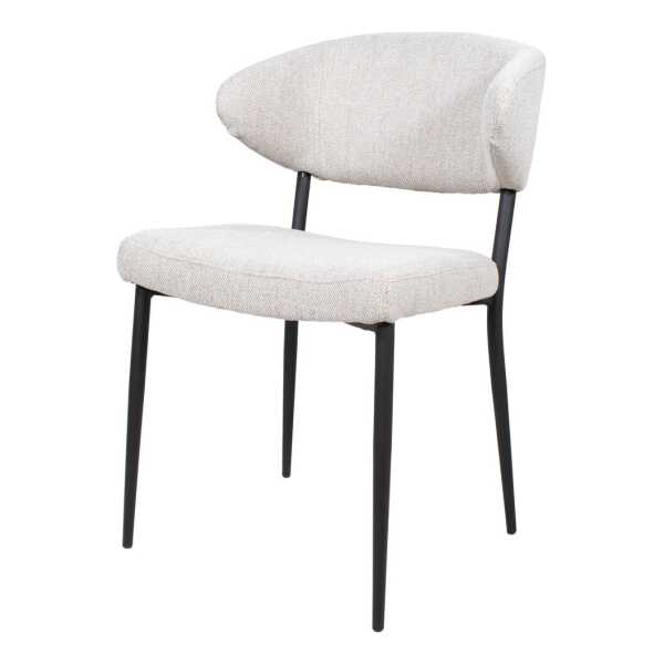 Esszimmerstuhl aus Stoff, beige
