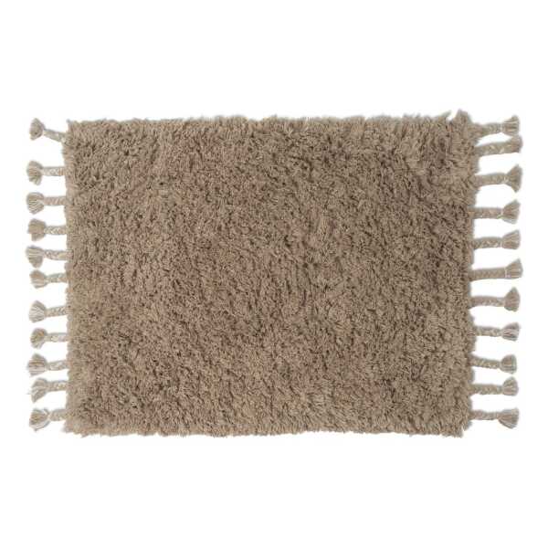 ferm LIVING Amass long pile Teppich 70 x 50cm White Pepper