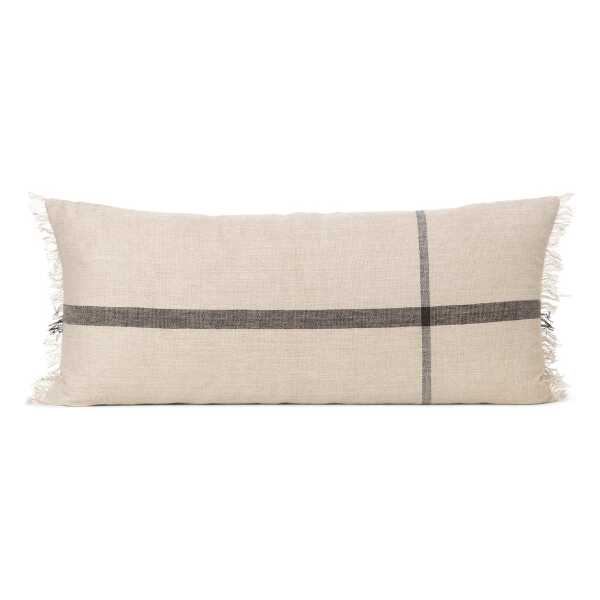 ferm LIVING Calm Kissen camel-black 38 x 88cm
