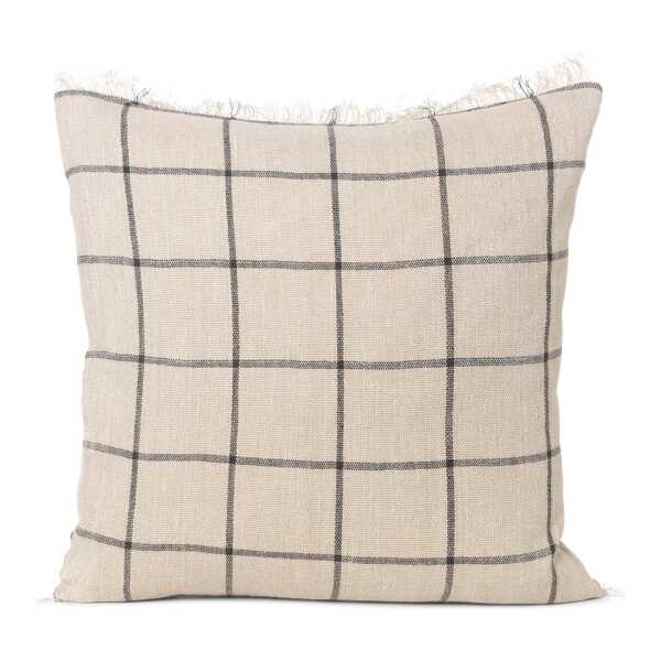ferm LIVING Calm Kissen camel-black 48 x 48cm