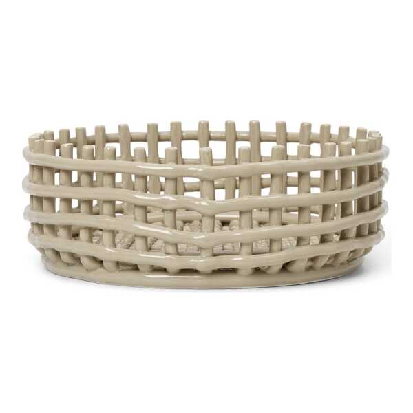 ferm LIVING Ceramic geflochtene Schale Cashmere