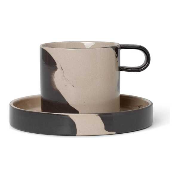 ferm LIVING Inlay Tasse Sand-brown