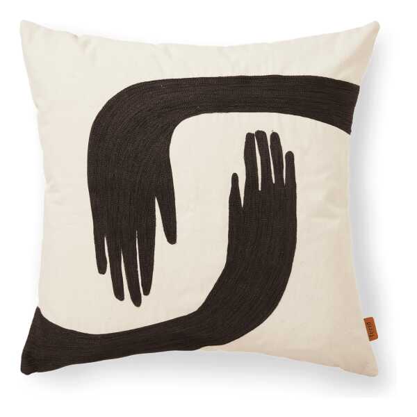 ferm LIVING Pose Kissen 50x50 cm Coffee-undyed