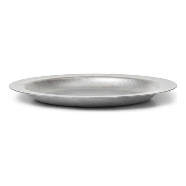 ferm LIVING - Tumbled Teller, Edelstahl