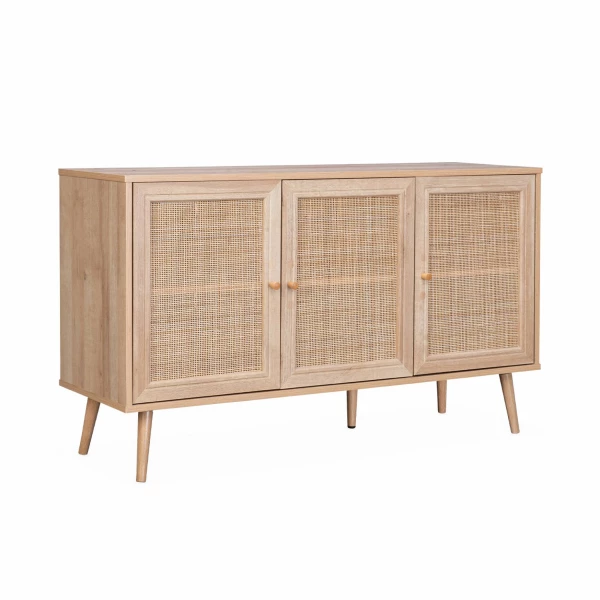 Sideboard mit Rattangeflecht 120 x 39 x 70 cm, Natur