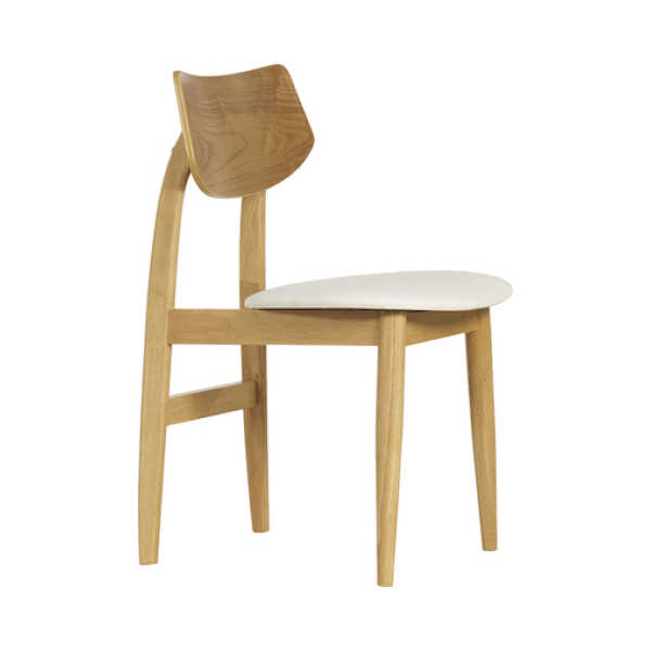 Skandinavische Stühle in Weiß mit hellem Holz (2er Set) ELION