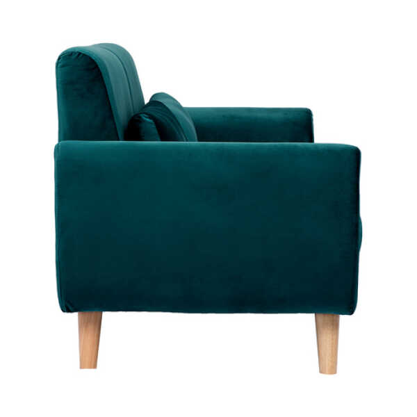 Skandinavisches 2-Sitzer-Sofa in petrol Samt EKTOR