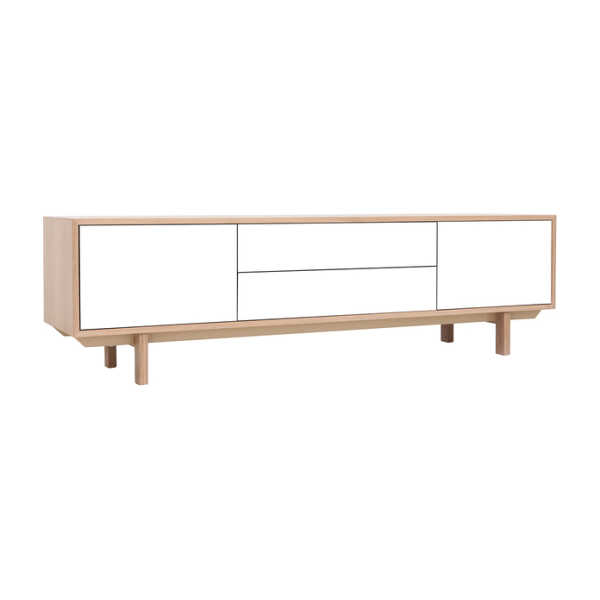 TV-Möbel skandinavisch Holz und Weiß 180 cm SID